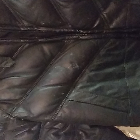 Men's goose down leather coat - Picture 11 of 14